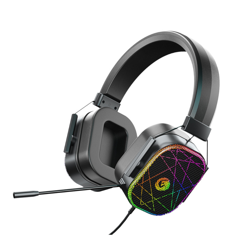 Жична гейминг слушалка със 7.1 съраунд звук, USB интерфейс, RGB осветление, двойно 3,5 мм гнездо и вграден микрофон