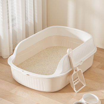 Hamani poluzatvorená misa na mačací trus, proti rozstrekovaniu a kontrole vône, PP plast