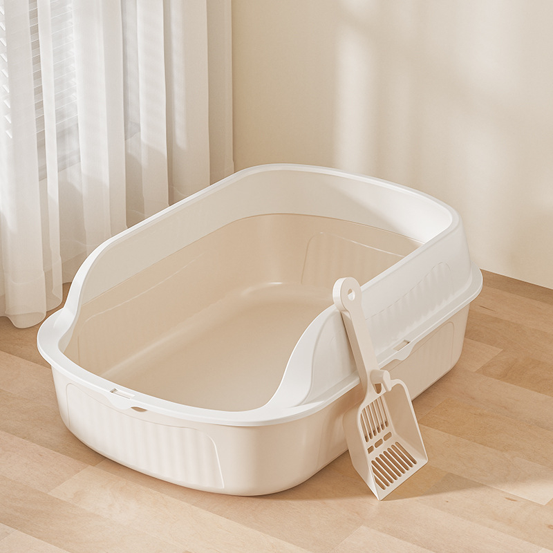 Hamani poluzatvorená misa na mačací trus, proti rozstrekovaniu a kontrole vône, PP plast