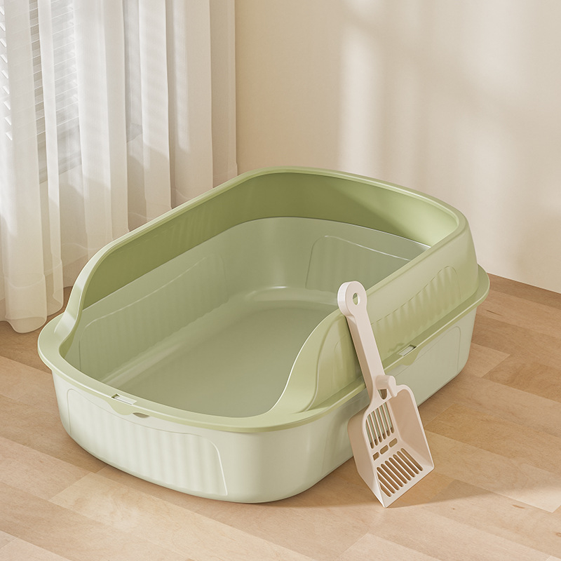 Hamani poluzatvorená misa na mačací trus, proti rozstrekovaniu a kontrole vône, PP plast