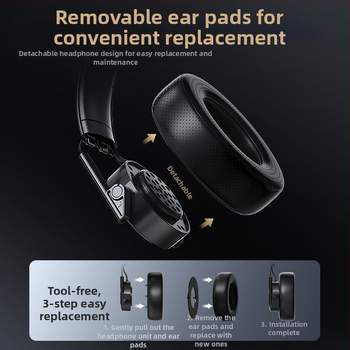 Wolfhound JT01x káblové monitorové slúchadlá na nahrávanie a živé vysielanie, 40 mm reproduktory, frekvenčný rozsah 20–20000 Hz, 3,5/6,3 mm konektor, 3 m kábel