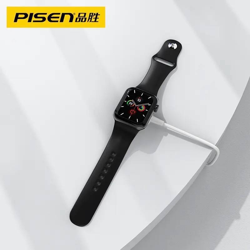 Pisen 2-v-1 Bezdrôtová Nabíjačka na Apple Watch – Stojan, Magnetické Nabíjanie, 5W, QC2.0, Kompatibilný so Series 7/6/SE