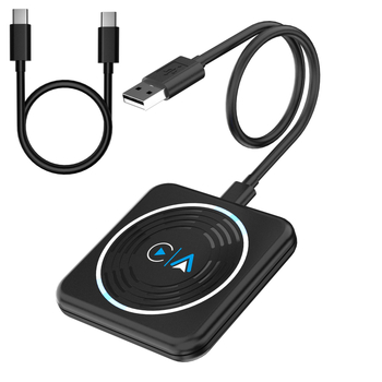 Bežični CarPlay pretvarač, kompatibilan s Android Auto; omogućuje istovremenu povezanost s Androidom i iOS-om; 8-jezgreni CPU, 1GB RAM, 16GB ROM, USB-C/USB sučelje