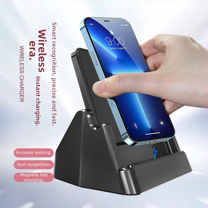 Stolná bezdrôtová nabíjačka na telefón s magnetickým rýchlym nabíjaním, 15W, QC3.0, prispôsobiteľná, kód X9189