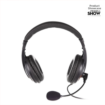 Drôtové slúchadlá s mikrofónom pre PC – 3,5 mm konektor, 32 Ω impedance, frekvenčný rozsah 38–40 Hz, kábel 1,5 m