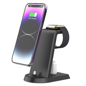 Κάθετος ασύρματος φορτιστής βάσης 3-σε-1, 15W, για iPhone