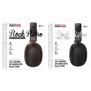 Borofone Bo34 Bluetooth slúchadlá | Bezdrôtový stereo zvuk | Bluetooth 5.4 | Rozsah 10 m | Výdrž batérie > 8 h