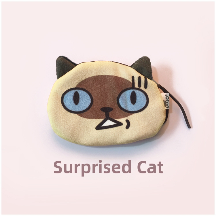 Mačací plyšový mincovník, vzor zvierat, street štýl, model DJ0088