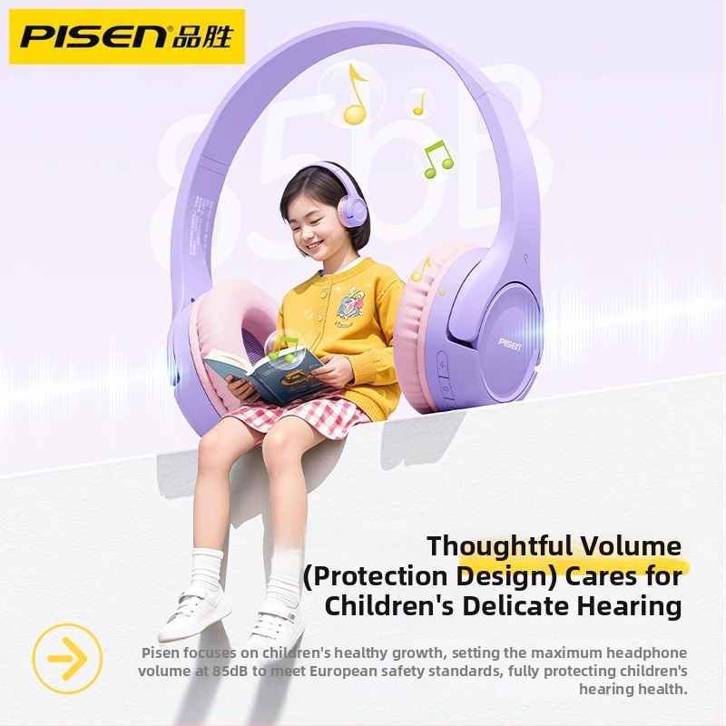 Pisen HC-100 Slúchadlá na hlavu, bezdrôtové Bluetooth, online učenie