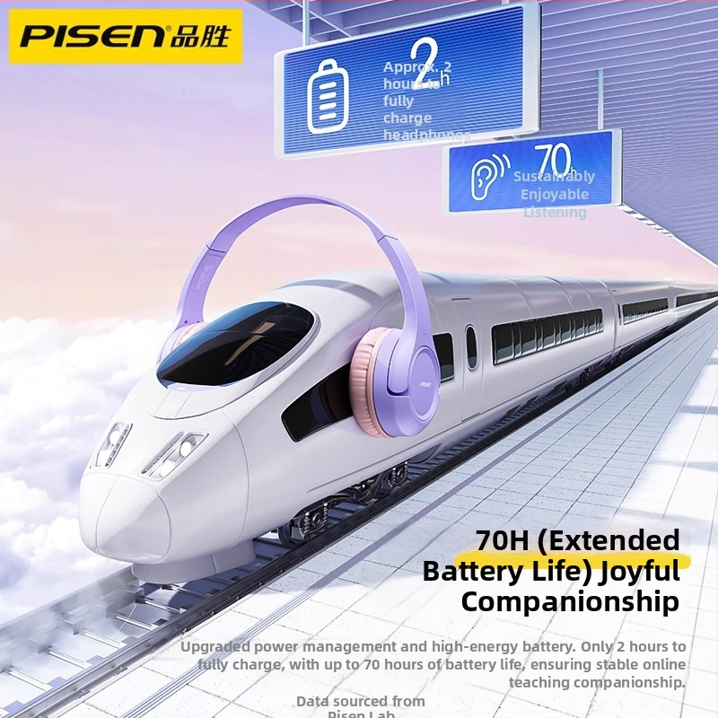 Pisen HC-100 Slúchadlá na hlavu, bezdrôtové Bluetooth, online učenie