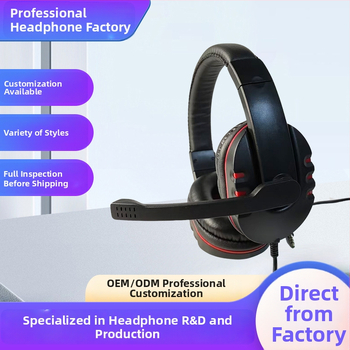 Căști de gaming cu fir, cu microfon, design cu bandă pentru cap, lansate în 2024, pentru esports și cafenea de internet