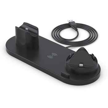 Šesť v jednom bezdrôtová nabíjačka pre Apple iPhone, hodinky a slúchadlá — celkový výkon 23W, bezdrôtové nabíjanie 15W, QC 3.0 rýchle nabíjanie