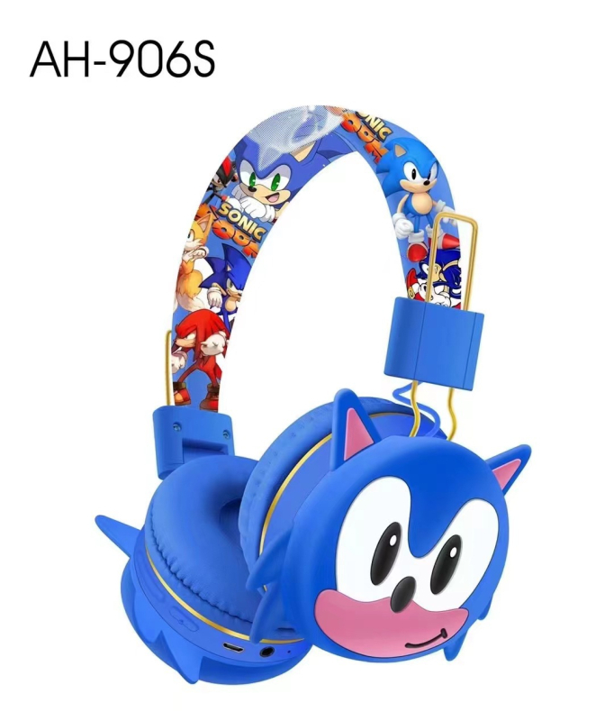 Casca Bluetooth pentru copii AH-906S, cu bandă pentru cap, stereo wireless (Bluetooth 5.0, rază 10 m, autonomie >8 h)
