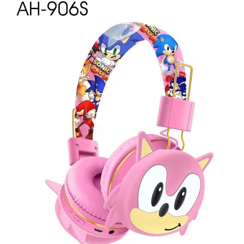 Casca Bluetooth pentru copii AH-906S, cu bandă pentru cap, stereo wireless (Bluetooth 5.0, rază 10 m, autonomie >8 h)