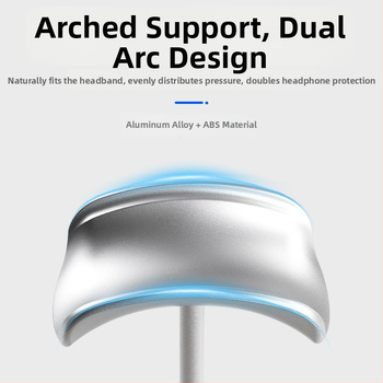 Austiņu statīvs no alumīnija sakausējuma, darba galda pretslidējošu virsmu, svars 110 g, 2023. gada modelis