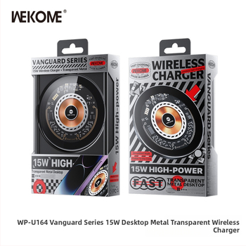 15W bezdrôtová nabíjačka pre iPhone 15, kovová konštrukcia, kruhový priehľadný dizajn, magnetické nabíjanie