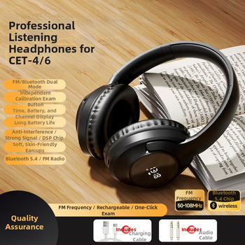 Bezdrôtové slúchadlá pre anglické počúvanie Cet-4/6, 40 mm reproduktory, 32 Ω, 20–20000 Hz, 98 dB, bez mikrofónu