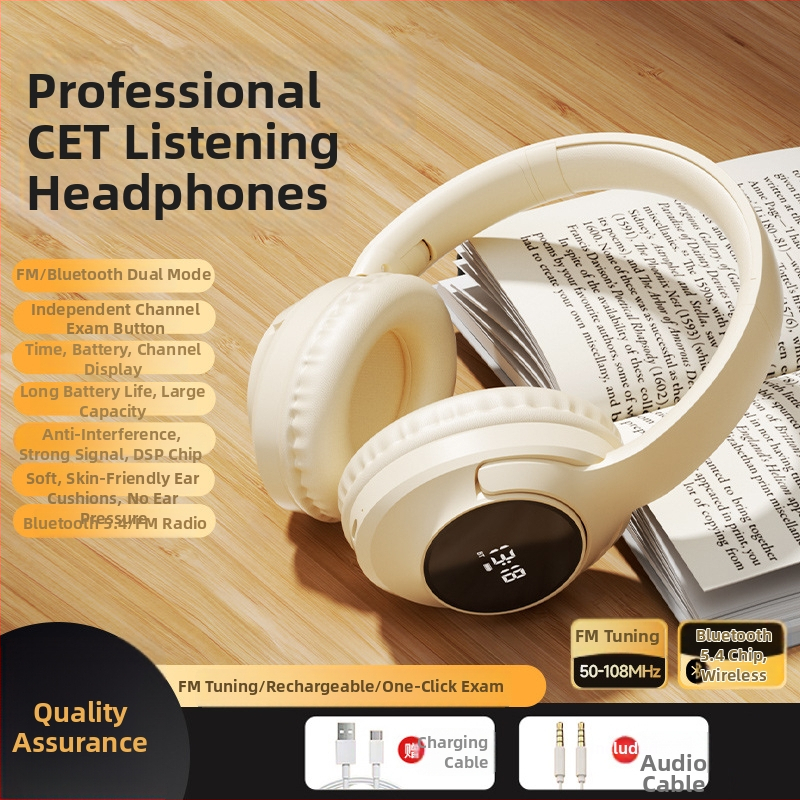 Bezdrôtové slúchadlá pre anglické počúvanie Cet-4/6, 40 mm reproduktory, 32 Ω, 20–20000 Hz, 98 dB, bez mikrofónu