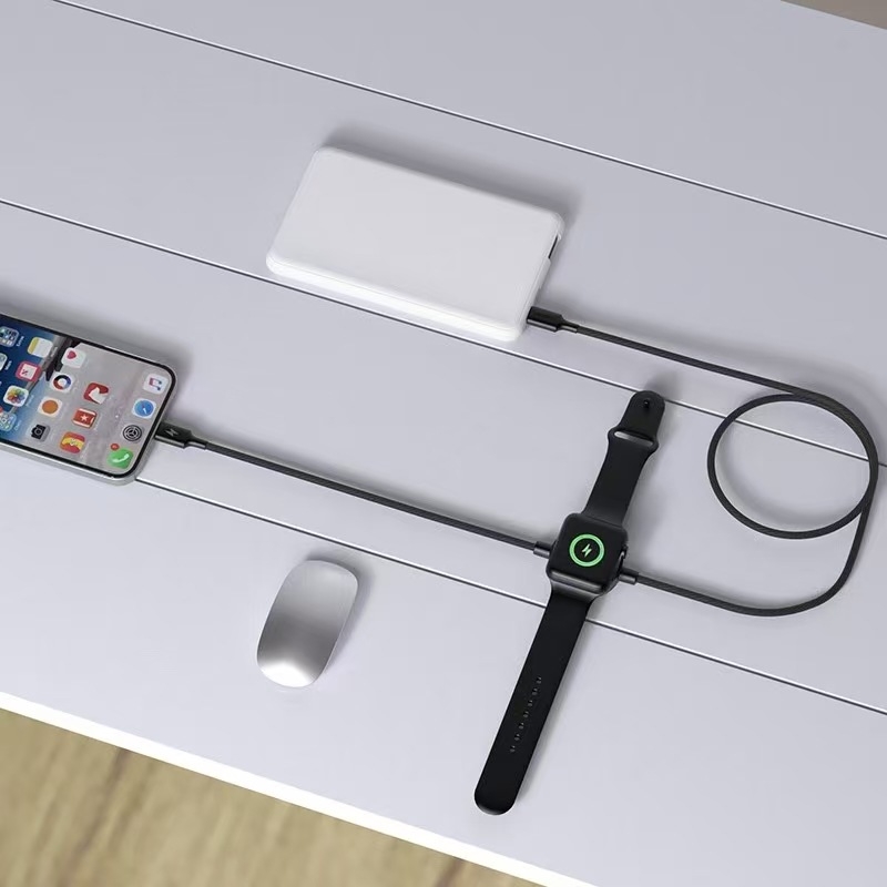 L5s 2 v 1 nabíjací kábel pre telefón a Apple Watch | Qi bezdrôtové nabíjanie, 5W, dĺžka 1 m