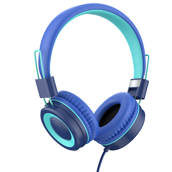 Vodiace slúchadlá pre študentov a deti, nastaviteľné a skladacie, s mikrofónom pre online vyučovanie — 40 mm reproduktory, impedance 32 Ω, frekvenčný rozsah 20–20000 Hz, USB-C a 3,5 mm konektor