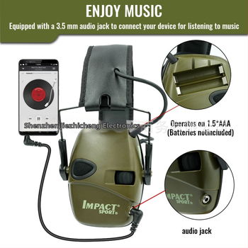 Kõrvakaitsmed jahinduseks, pea peal kinnitatav, heli vastuvõtt ja müra vähendamine