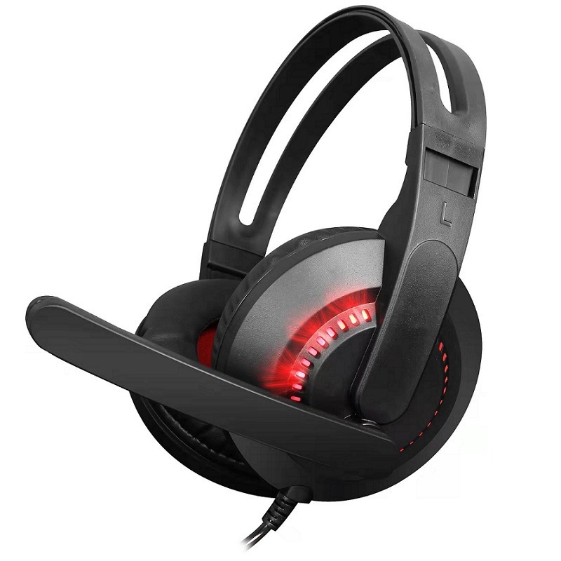 Messide A2 LED gaming slušalice s mikrofonom, žične, preko uha, bas-pojačanje