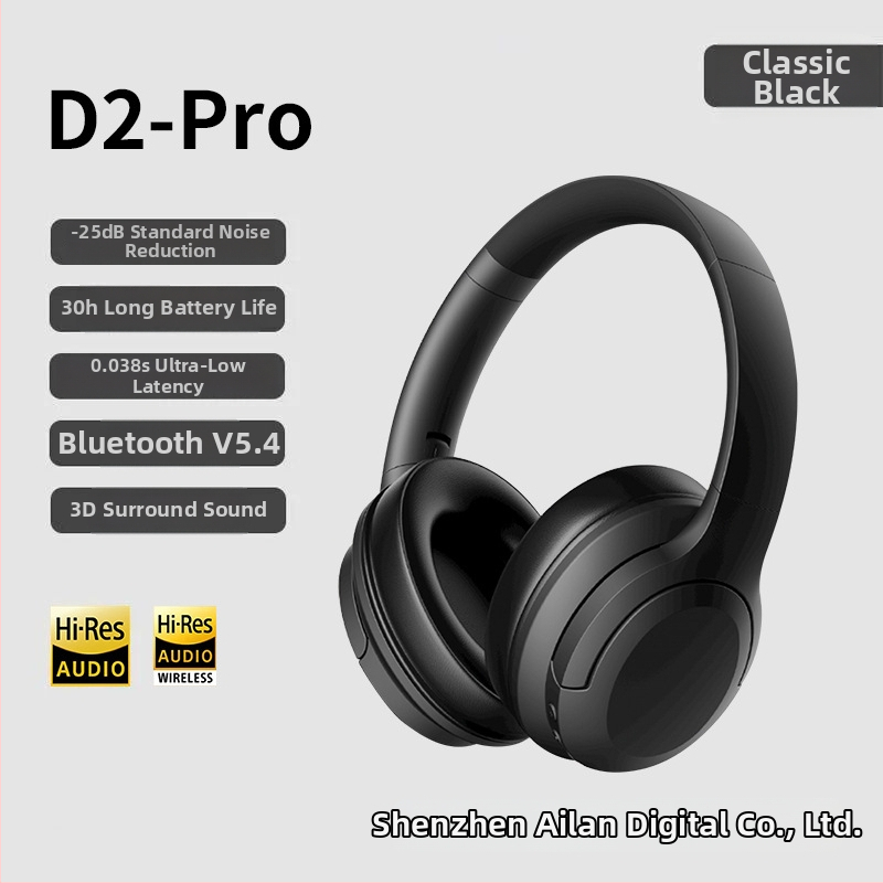 Esportové bezdrôtové slúchadlá Bluetooth s ANC, over-ear dizajn, Bluetooth 5.4, dojazd 10 m, výdrž batérie >8 h, stereo