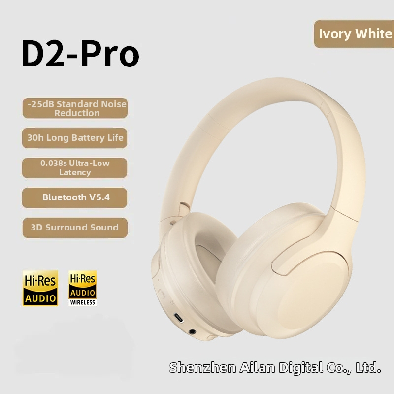 Esportové bezdrôtové slúchadlá Bluetooth s ANC, over-ear dizajn, Bluetooth 5.4, dojazd 10 m, výdrž batérie >8 h, stereo