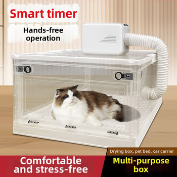 Háziállat szárító doboz macskáknak és kutyáknak, állandó hőmérséklet, teljesítmény 2000 W fölött, Modell 1, Feszültség ≤36 V, Túlmelegedés elleni védelem nélkül