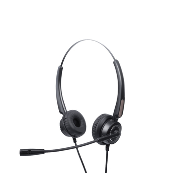 Ενσύρματο κεφαλιακό ακουστικό με μικρόφωνο εξουδετέρωσης θορύβου, RJ9, 2,5 mm/3,5 mm και USB συνδέσεις, εύρος συχνοτήτων 100–10000 Hz, αντίσταση 150 Ω