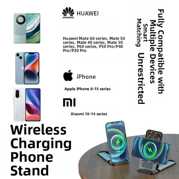 Nový bezdrôtový rýchlonabíjač na stole 3 v 1 pre iPhone a slúchadlá, magnetické nabíjanie, QC 3.0, až 15 W