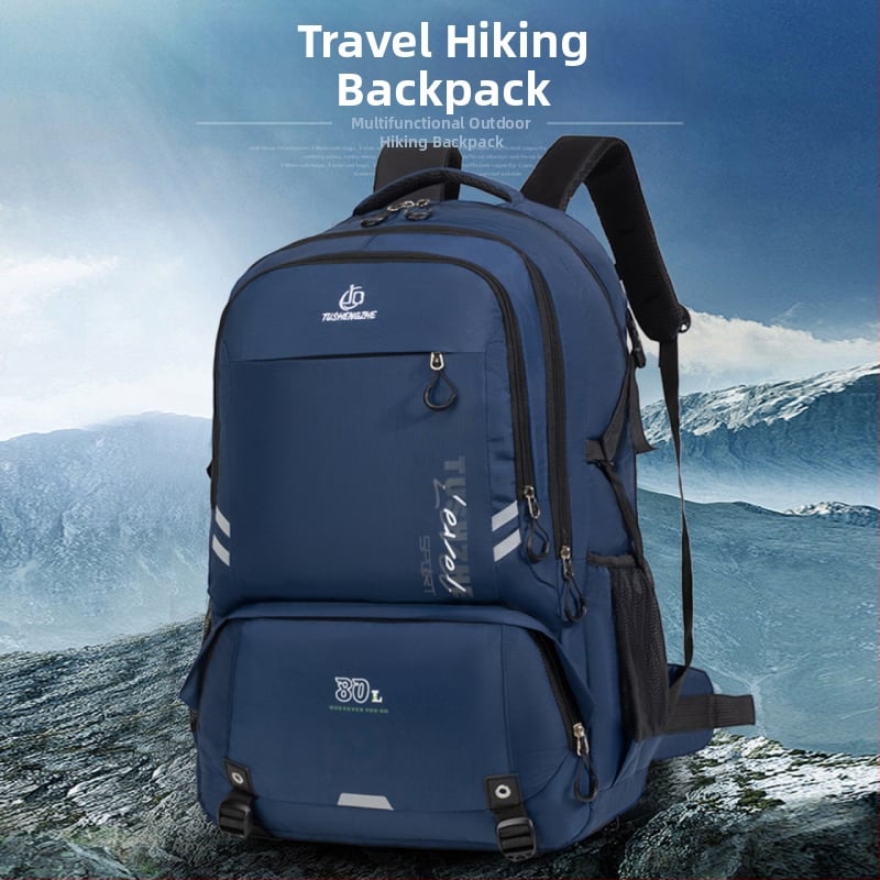 Turistický batoh z nylonu, priedušný a vodeodolný, zakrivený ramenný popruh, polyesterová podšívka, unisex