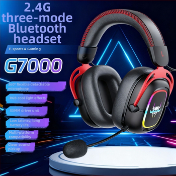 Bezdrôtový herný headset, trojmodový Bluetooth, 53 mm reproduktory, 20 Hz–20 kHz, 32 Ω, 116 dB