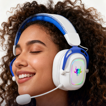 Căști de gaming over-ear, Bluetooth în trei moduri, drivere de 53 mm, 20 Hz–20 kHz, 32 Ω, 116 dB