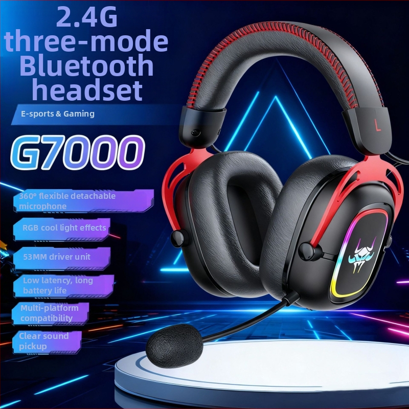 Bezdrôtový herný headset, trojmodový Bluetooth, 53 mm reproduktory, 20 Hz–20 kHz, 32 Ω, 116 dB