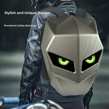 LED batoh na motocyklové jazdy s Bluetoothom, nepremokavý tvrdý shell, ABS+PC materiál