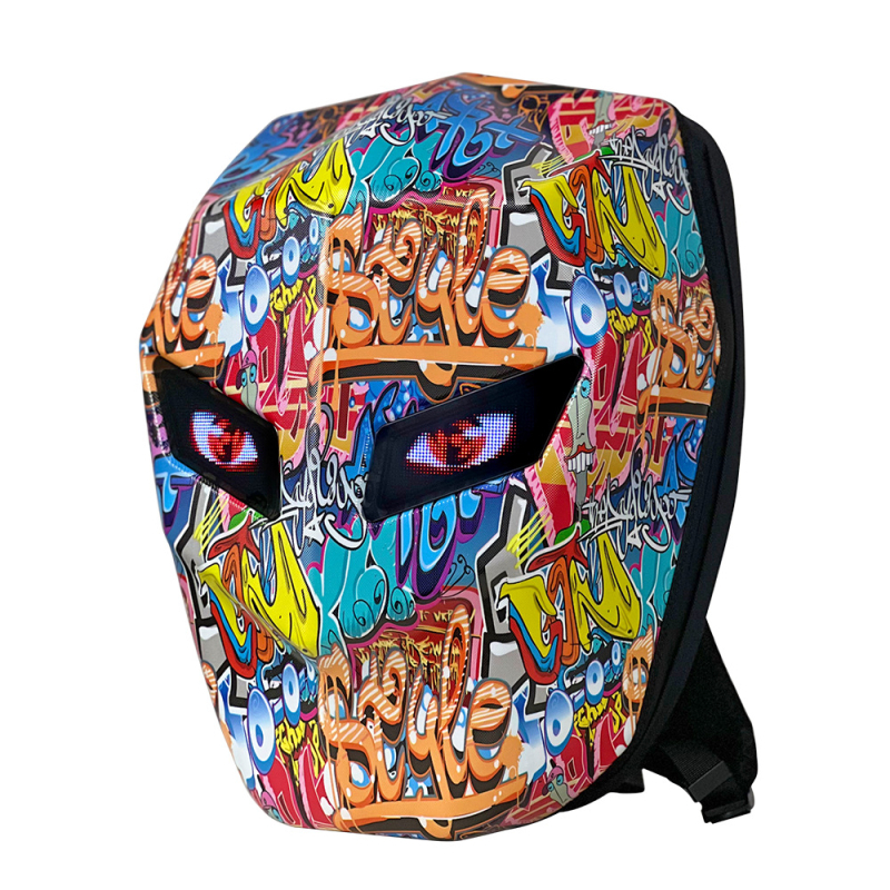 LED batoh na motocyklové jazdy s Bluetoothom, nepremokavý tvrdý shell, ABS+PC materiál