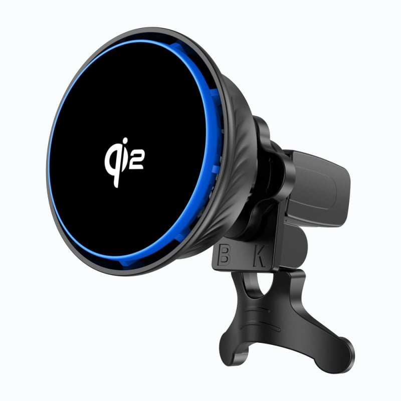 Autós telefontartó Qi2-szcertifikált hűtőventilátorral, 15W mágneses vezeték nélküli töltővel, QC3.0 gyors töltéssel és univerzális kompatibilitással