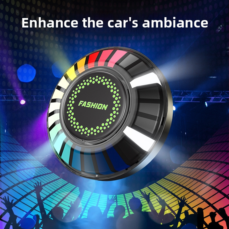 Auto iekšējā atmosfēras gaisma ar RGB, aromaterapiju, balsu vadītu mūzikas ritmu, USB barošanai spirālveida lampai