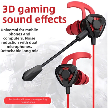 Káblové herné slúchadlá s mikrofónom, in-ear, pre PC/Desktop/notebook, 3,5 mm, 20–20000 Hz, 16 Ω