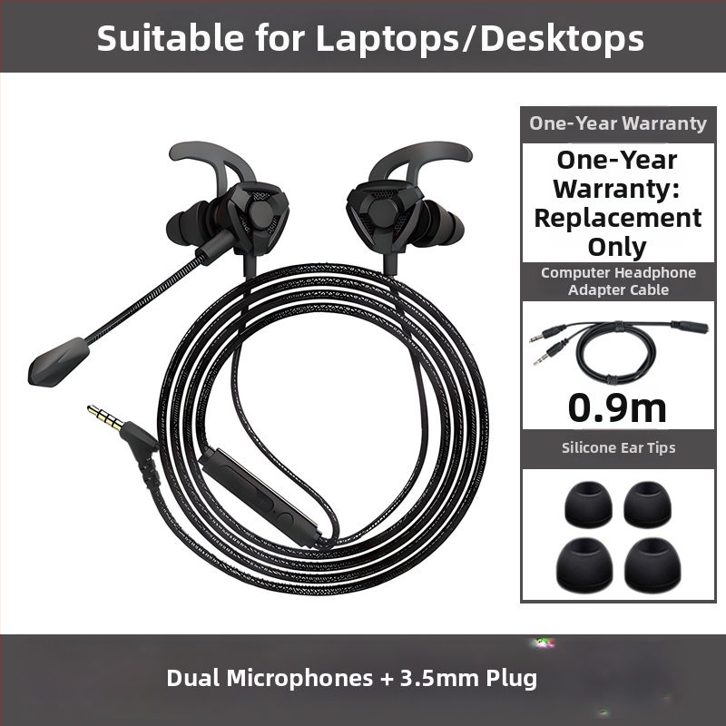 Káblové herné slúchadlá s mikrofónom, in-ear, pre PC/Desktop/notebook, 3,5 mm, 20–20000 Hz, 16 Ω