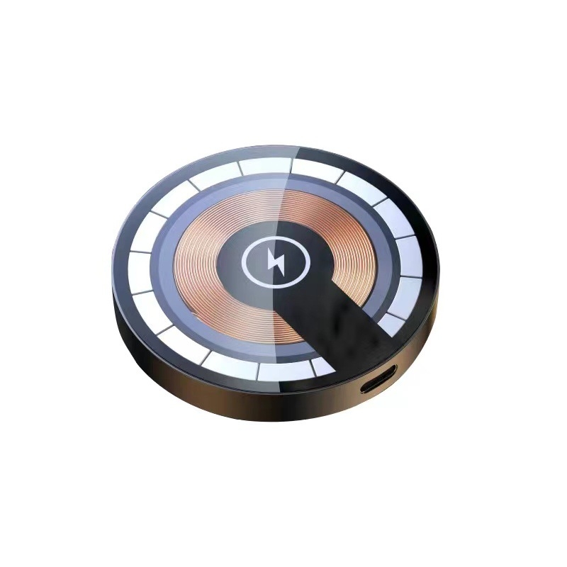 15W átlátszó körkörös mágneses vezeték nélküli autó töltő iPhone 15-höz – gyors vezeték nélküli töltés