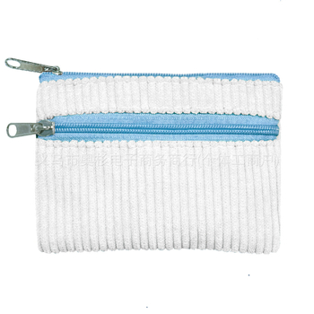 Aoshan corduroy mincovník s dvojitým zipsom, priehradka na karty, pre ženy – mestský minimalistický štýl, podšívka z polyesteru, jeseň 2024