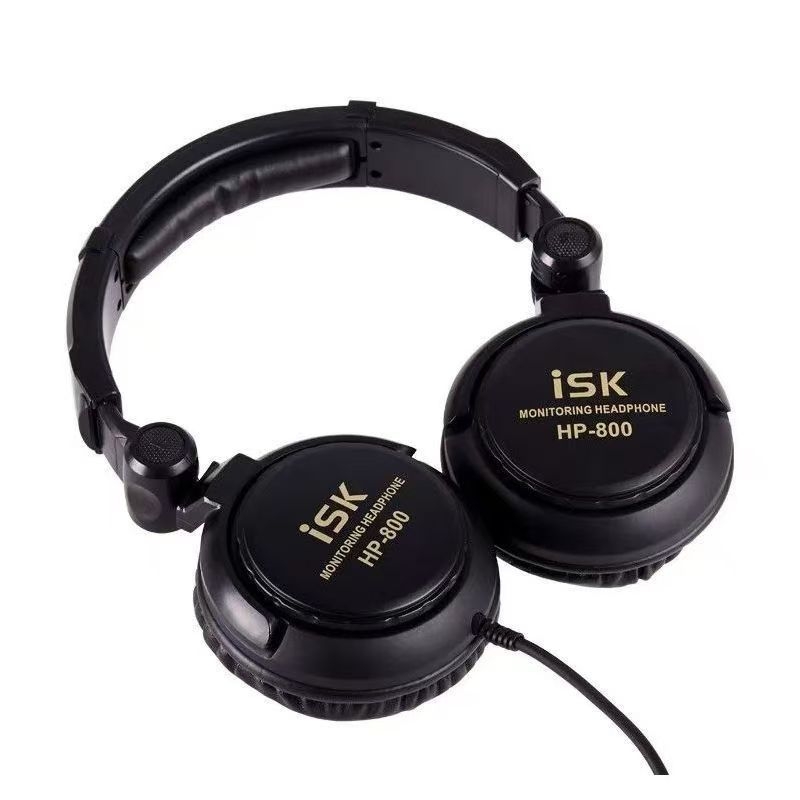 Căști de monitorizare cu fir pentru streaming live, model ISK HP-960B, design complet închis, cu bandă, jack 3,5/6,3 mm, cablu de 3 m, fără microfon