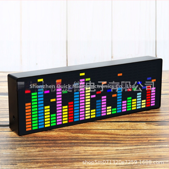 RGB elektroniskais pulkstenis ar mūzikas spektru, balss aktivizēta ritmiskā gaisma, 1624RGB skaņas uztvērējs, atmosfēras līmeņa indikators