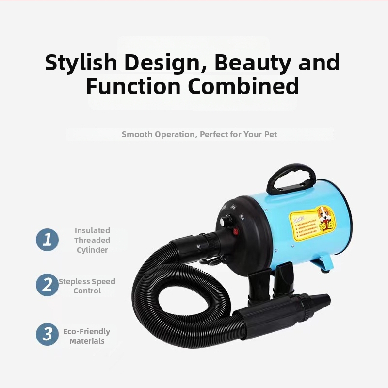 Sušič srsti pre veľké psy, DC motor, pod 1000W, 220V, špirálové vykurovanie, ochrana proti prehriatiu