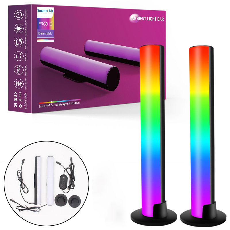 Datora galda RGB apkārtnes gaisma ar skaņas uztveri, balss vadību un mūzikas ritma apgaismojumu, barojams no kontaktligzdas