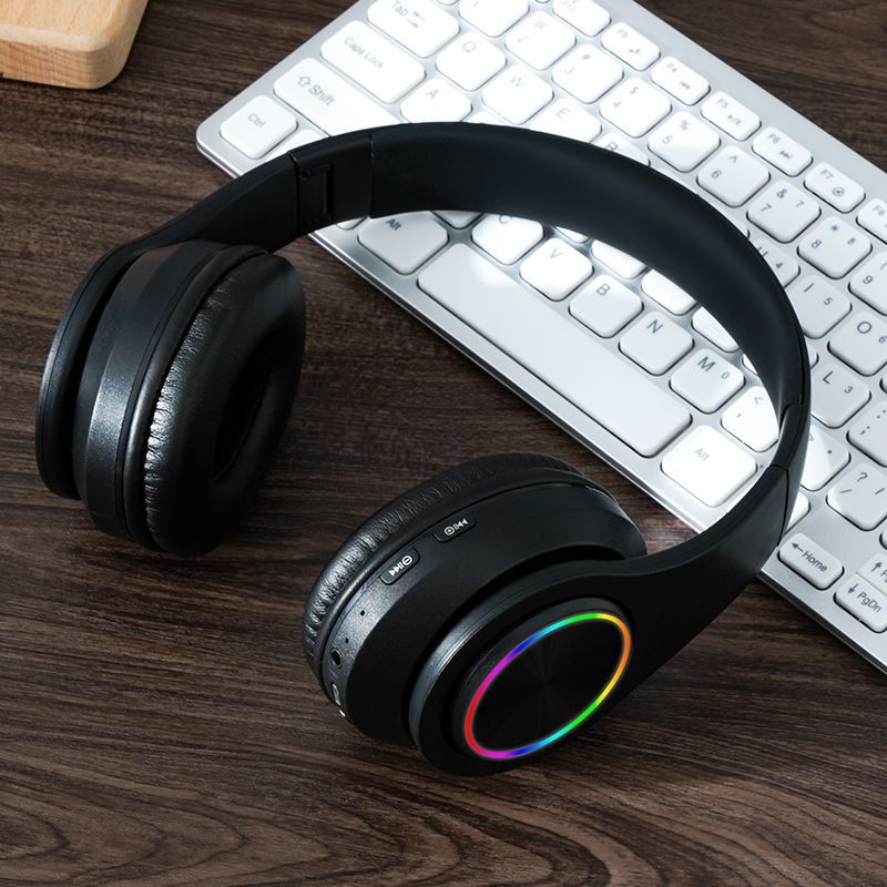 Slušalice preko uha, sklopive Bluetooth/žične, 3,5 mm utor (L-oblik), LED svjetla, za gaming i sport