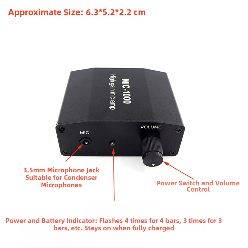 Rhythm imagination MIC-1000 elektretový kondenzátorový mikrofón – nabíjateľný, kompatibilný so záznamom na smartfóne