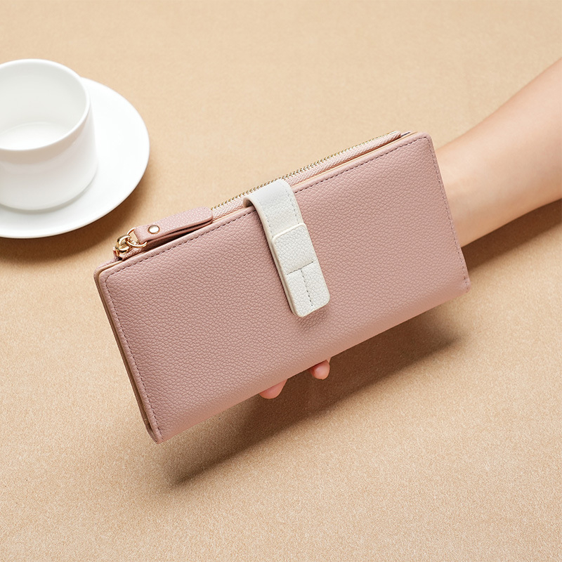 TEAYY Hosszú pénztárca‑táska, PU bőr, belső szövet: szintetikus bőr, kártyatartó, multifunkcionális tároló